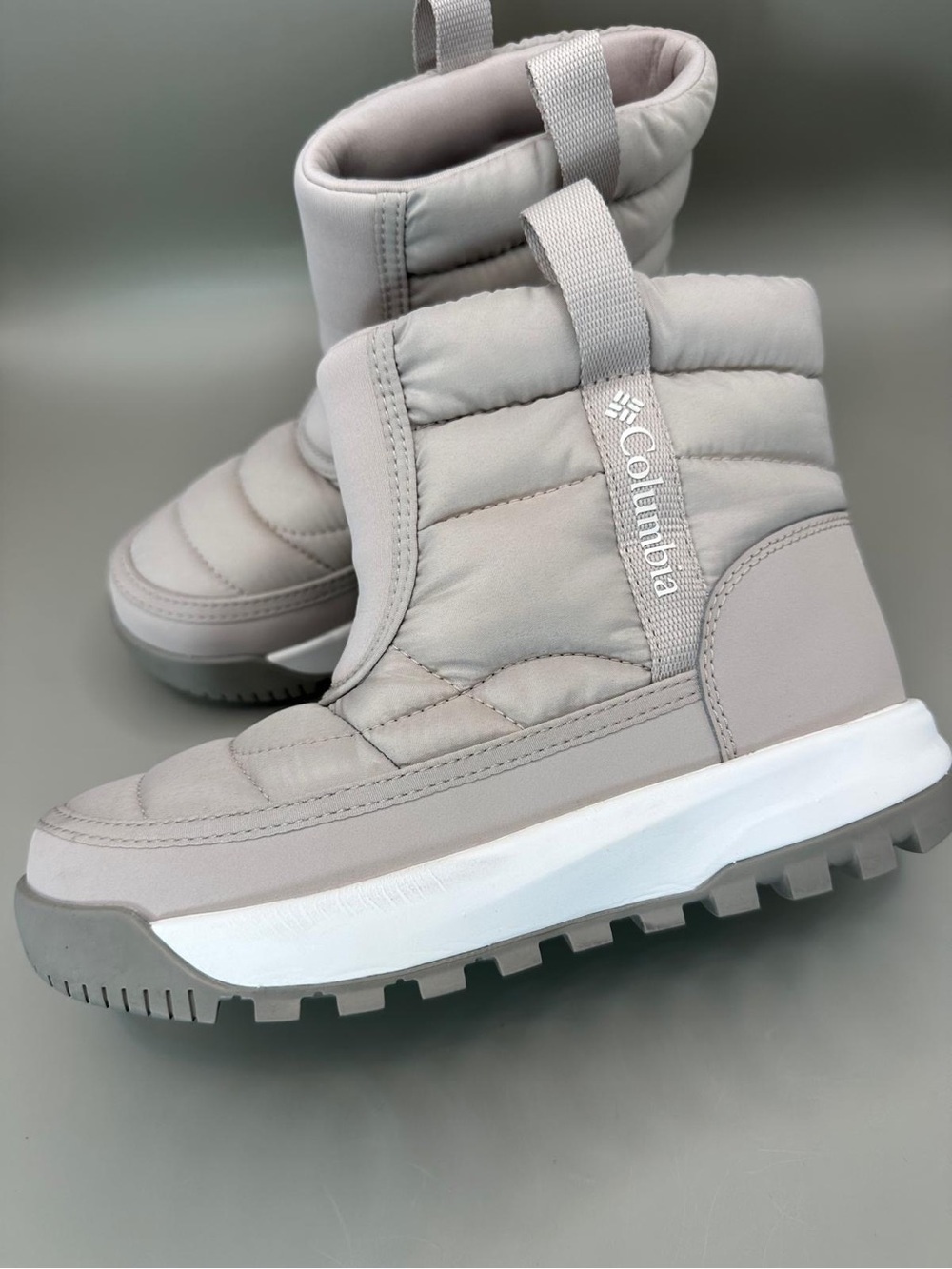 Columbia Kids' Light Taupe Quilted Winter Boots